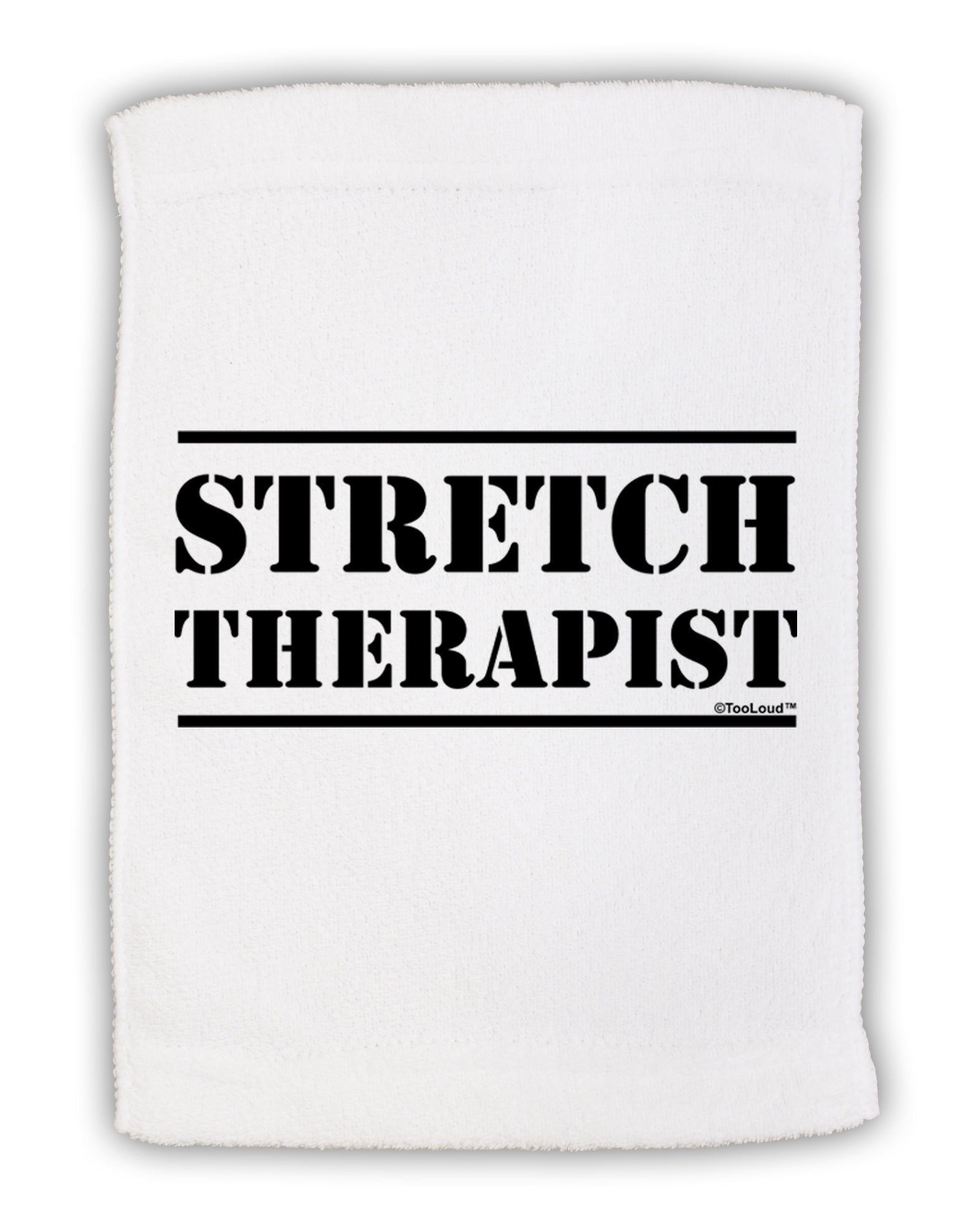 Stretch Therapist Text Micro Terry Sport Towel 15 X 22 inches by TooLoud-Sport Towel-TooLoud-White-Davson Sales