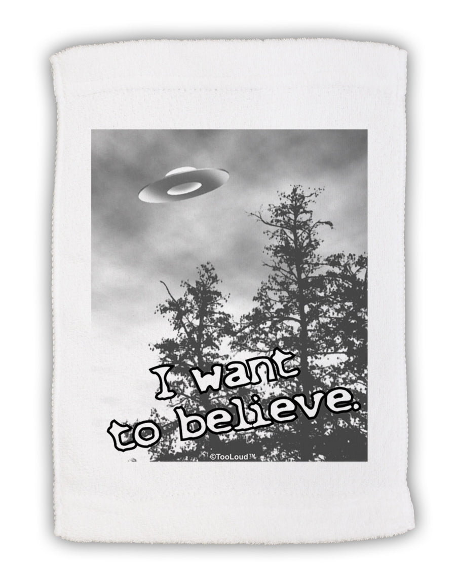 I Want to Believe - UFO Micro Terry Sport Towel 11 x 18 Inch by TooLoud-Sport Towel-TooLoud-White-Davson Sales