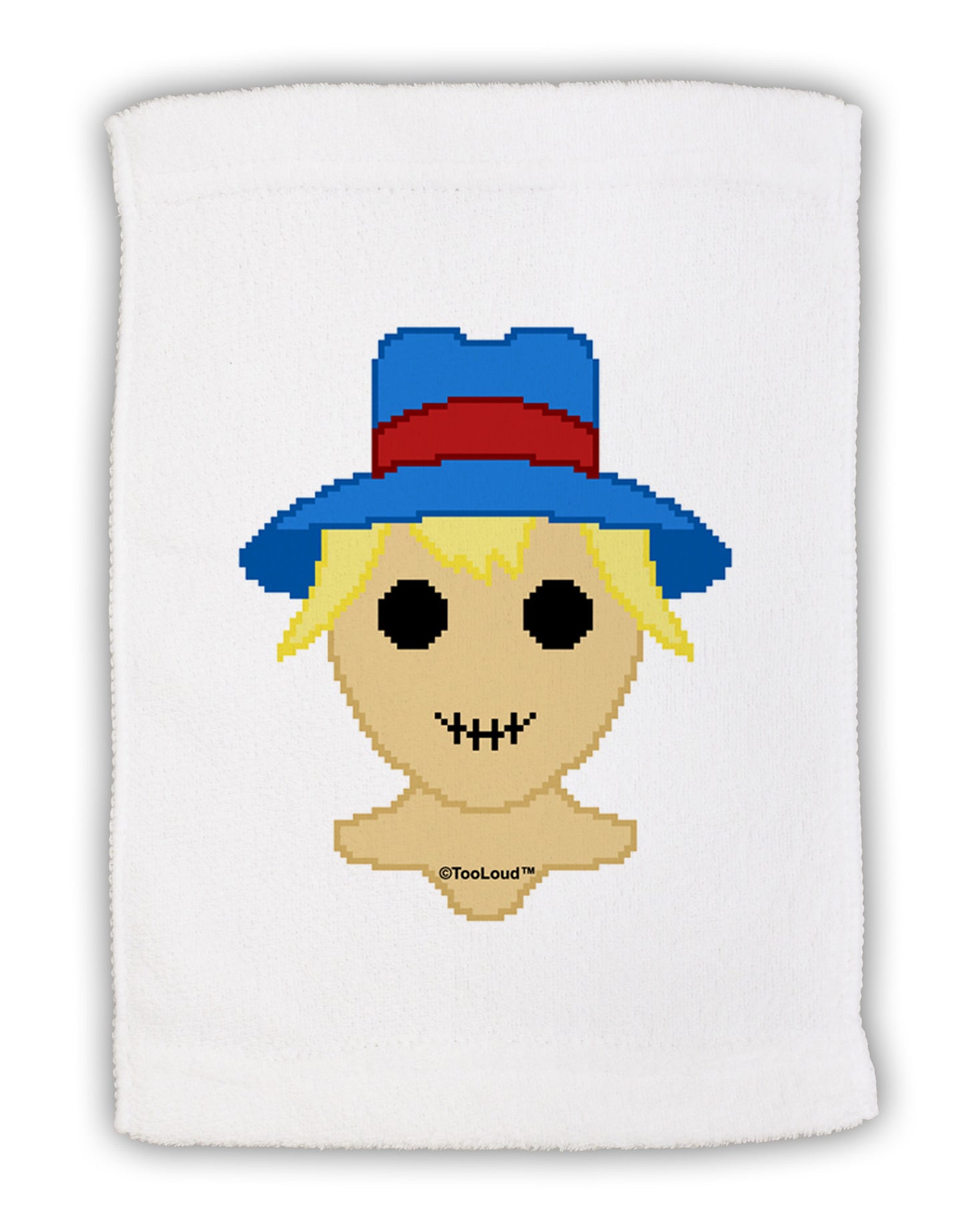 Cute Pixel Scarecrow Micro Terry Sport Towel 11 x 18 inches-TooLoud-White-Davson Sales