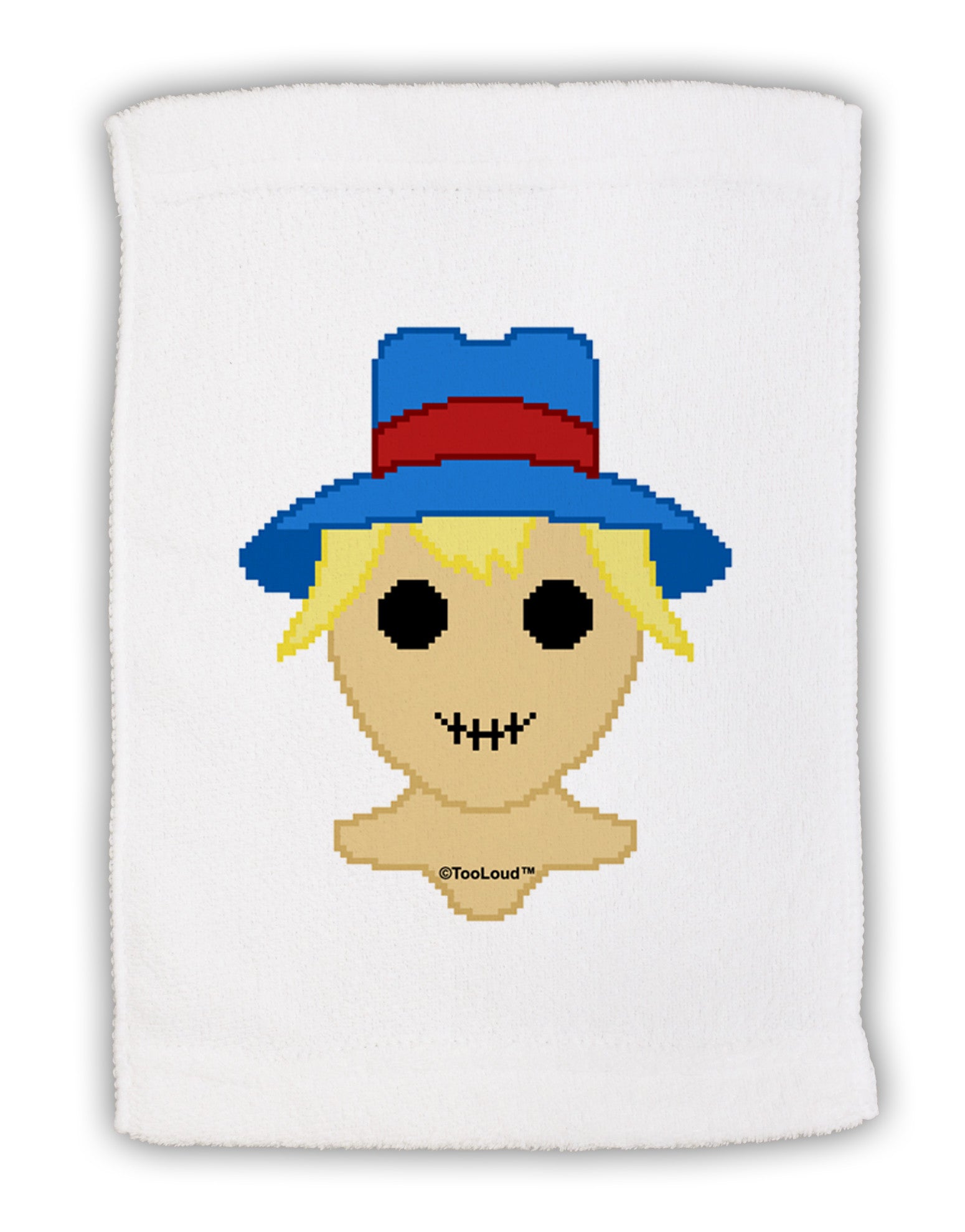 Cute Pixel Scarecrow Micro Terry Sport Towel 11 x 18 inches-TooLoud-White-Davson Sales