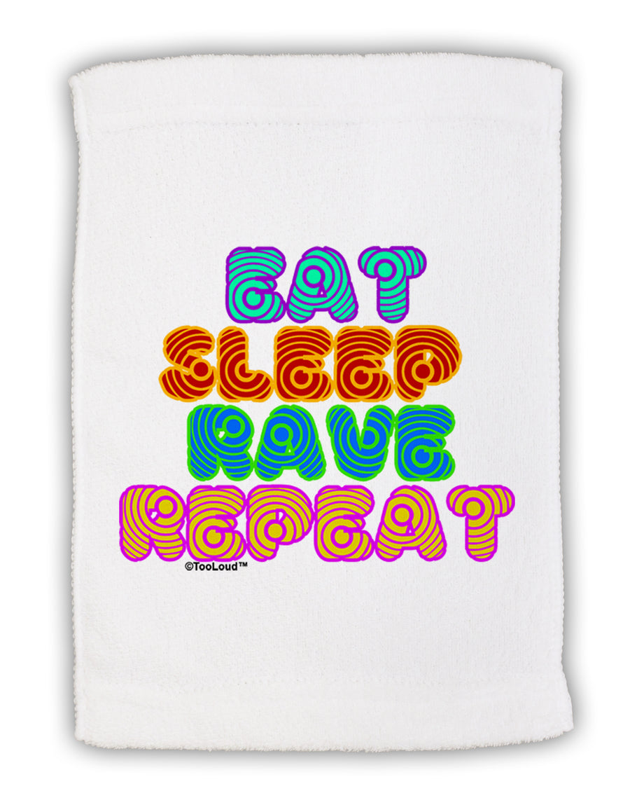 Eat Sleep Rave Repeat Hypnotic Micro Terry Sport Towel 15 X 22 inches by TooLoud-Sport Towel-TooLoud-White-Davson Sales