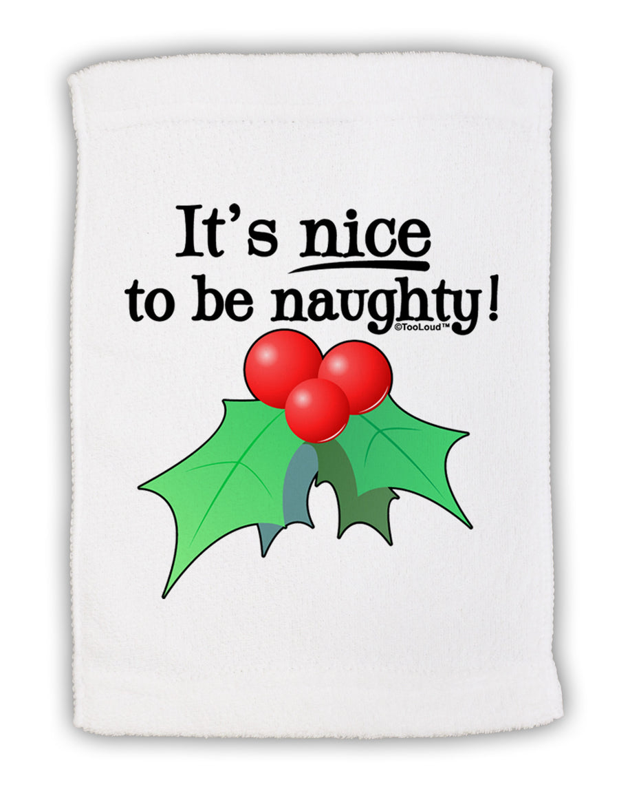 Nice to be Naughty Micro Terry Sport Towel 11 x 18 inches-TooLoud-White-Davson Sales