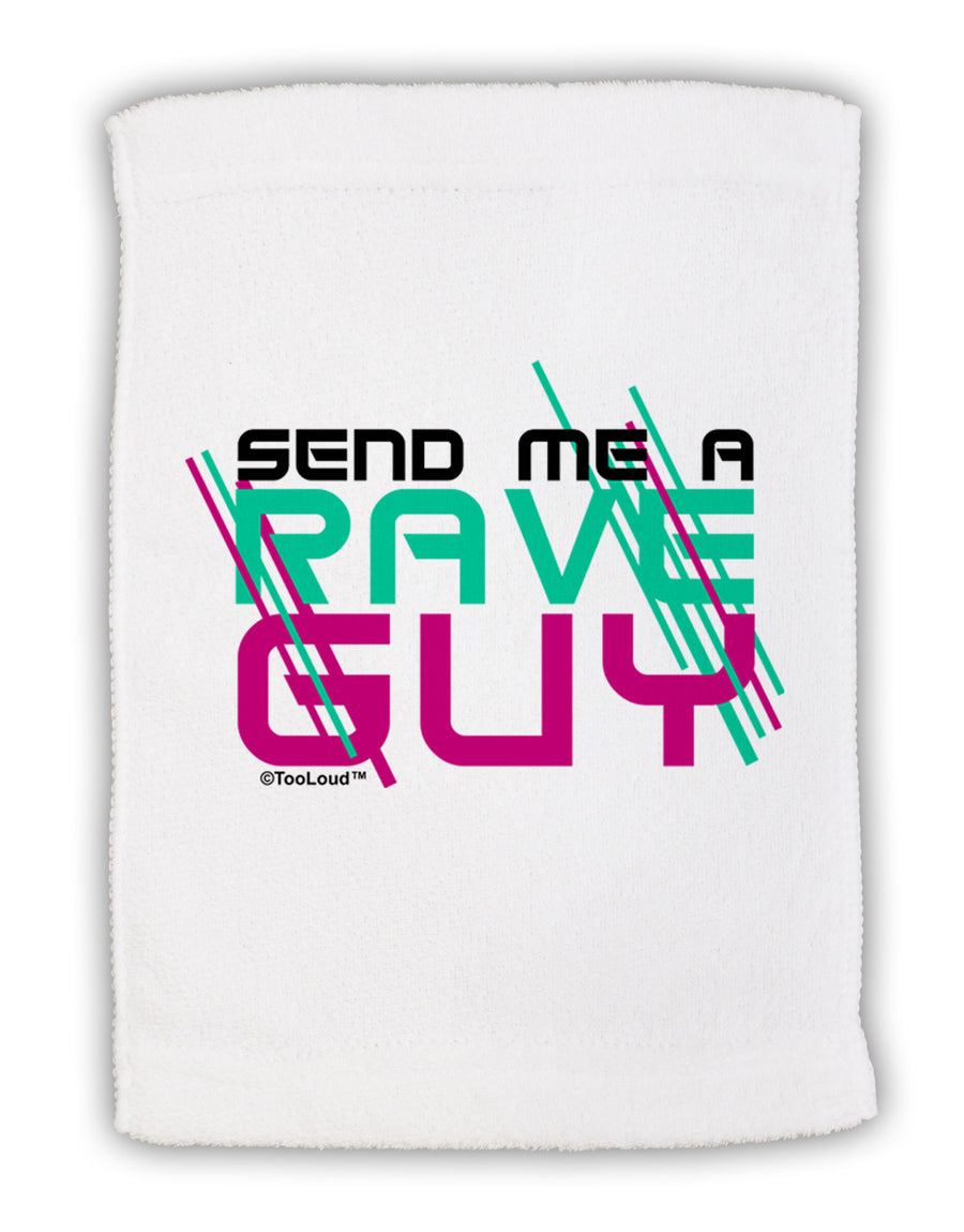 Send Me A Rave Guy Micro Terry Sport Towel 11 x 18 inches-TooLoud-White-Davson Sales