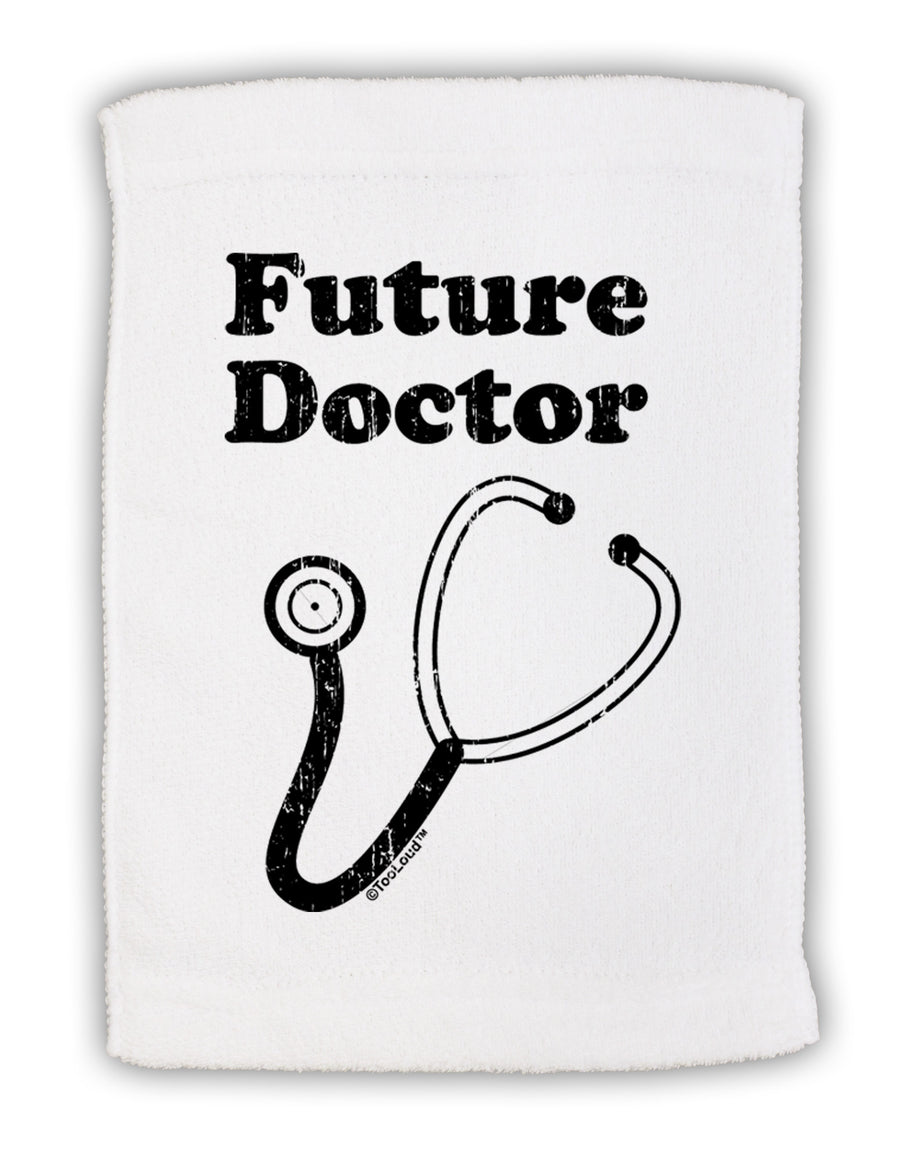 Future Doctor Distressed Micro Terry Sport Towel 11 x 18 inches-TooLoud-White-Davson Sales