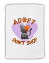 Adopt Don't Shop Cute Kitty Micro Terry Sport Towel 11 x 18 inches-TooLoud-White-Davson Sales