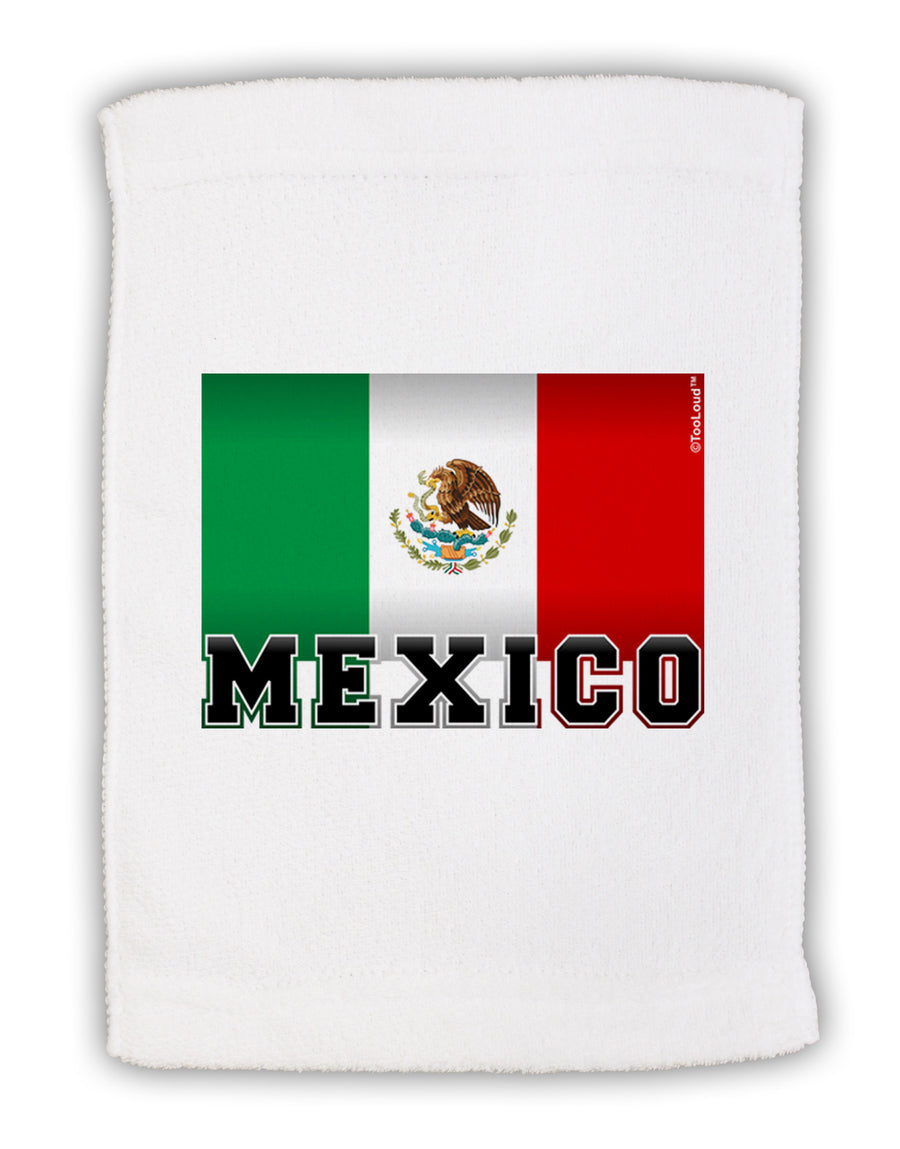 Mexico Flag Micro Terry Sport Towel 11 x 18 inches-TooLoud-White-Davson Sales