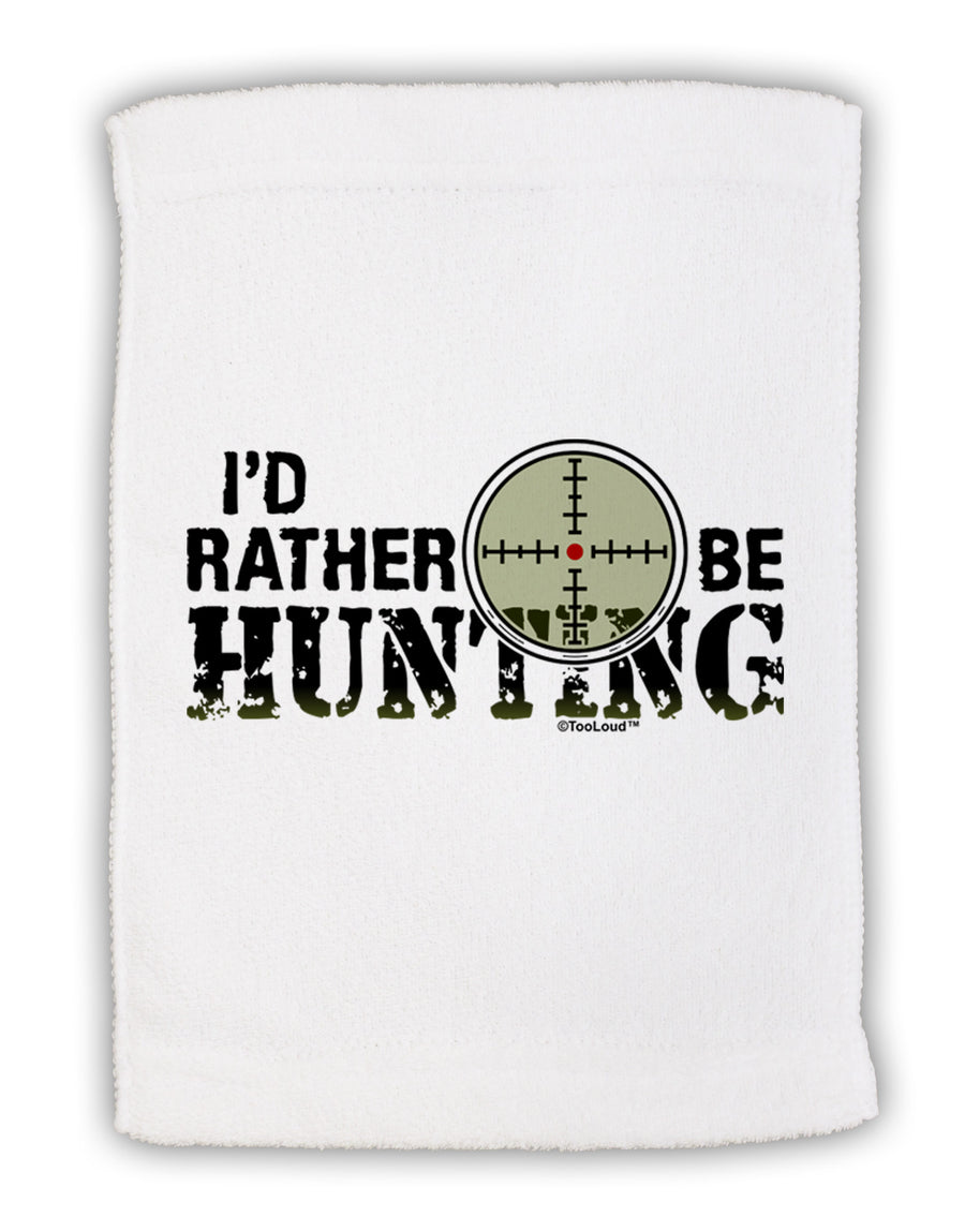 I'd Rather Be Hunting Micro Terry Sport Towel 11 x 18 inches-TooLoud-White-Davson Sales