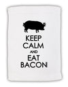 Keep Calm and Eat Bacon Micro Terry Sport Towel 15 X 22 inches by TooLoud-Sport Towel-TooLoud-White-Davson Sales