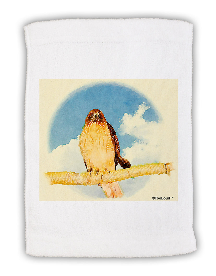 Red-tailed Hawk Micro Terry Sport Towel 11 x 18 inches-TooLoud-White-Davson Sales
