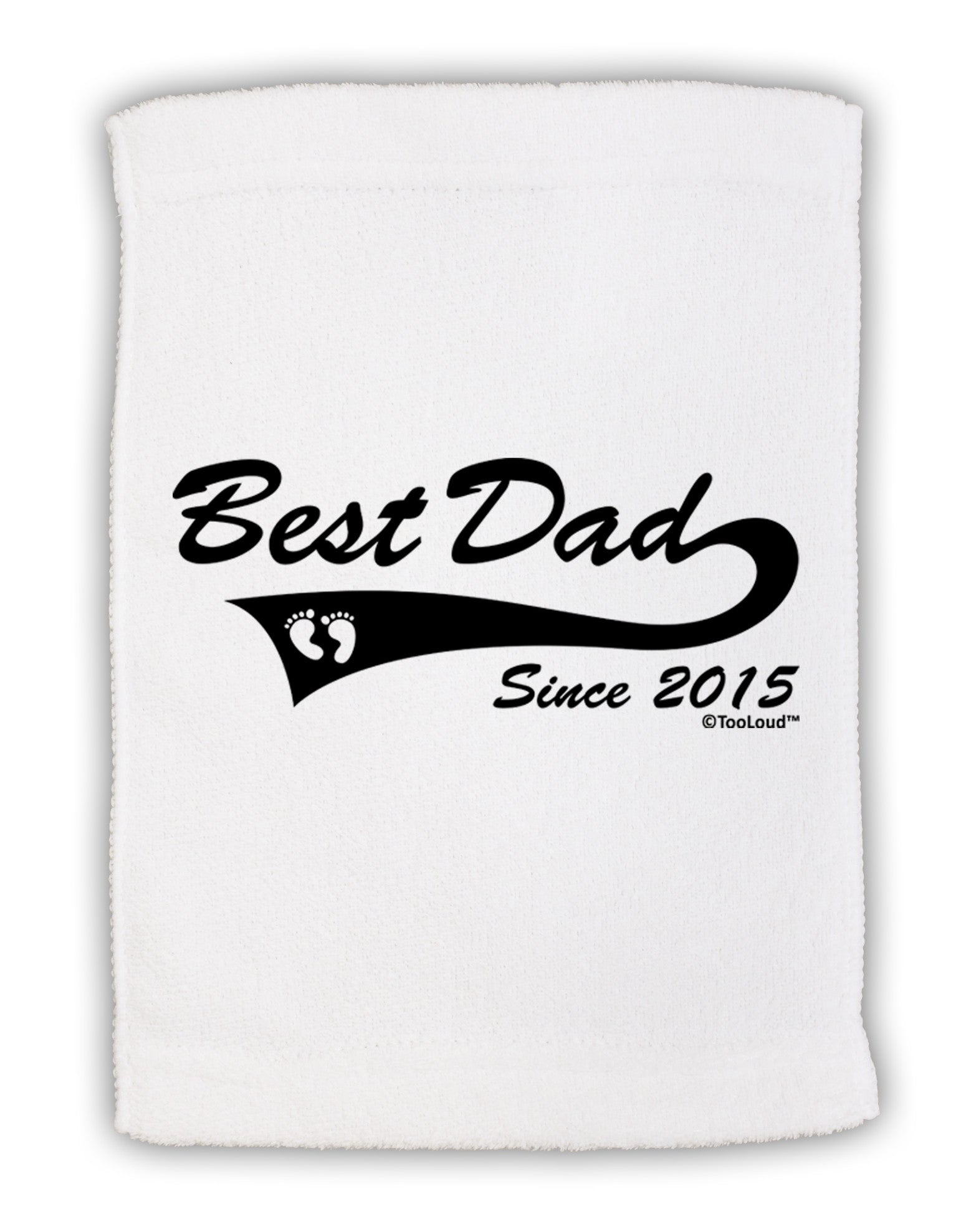 Best Dad Since 2015 Micro Terry Sport Towel 15 X 22 inches by TooLoud-Sport Towel-TooLoud-White-Davson Sales