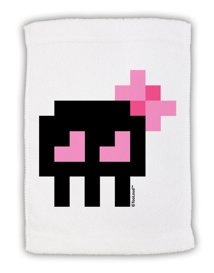 Retro 8-Bit Skull with Pink Bow Micro Terry Sport Towel 15 X 22 inches-Sport Towel-TooLoud-White-Davson Sales