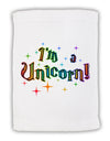 I'm a Unicorn Text Micro Terry Sport Towel 11 x 18 inches-TooLoud-White-Davson Sales