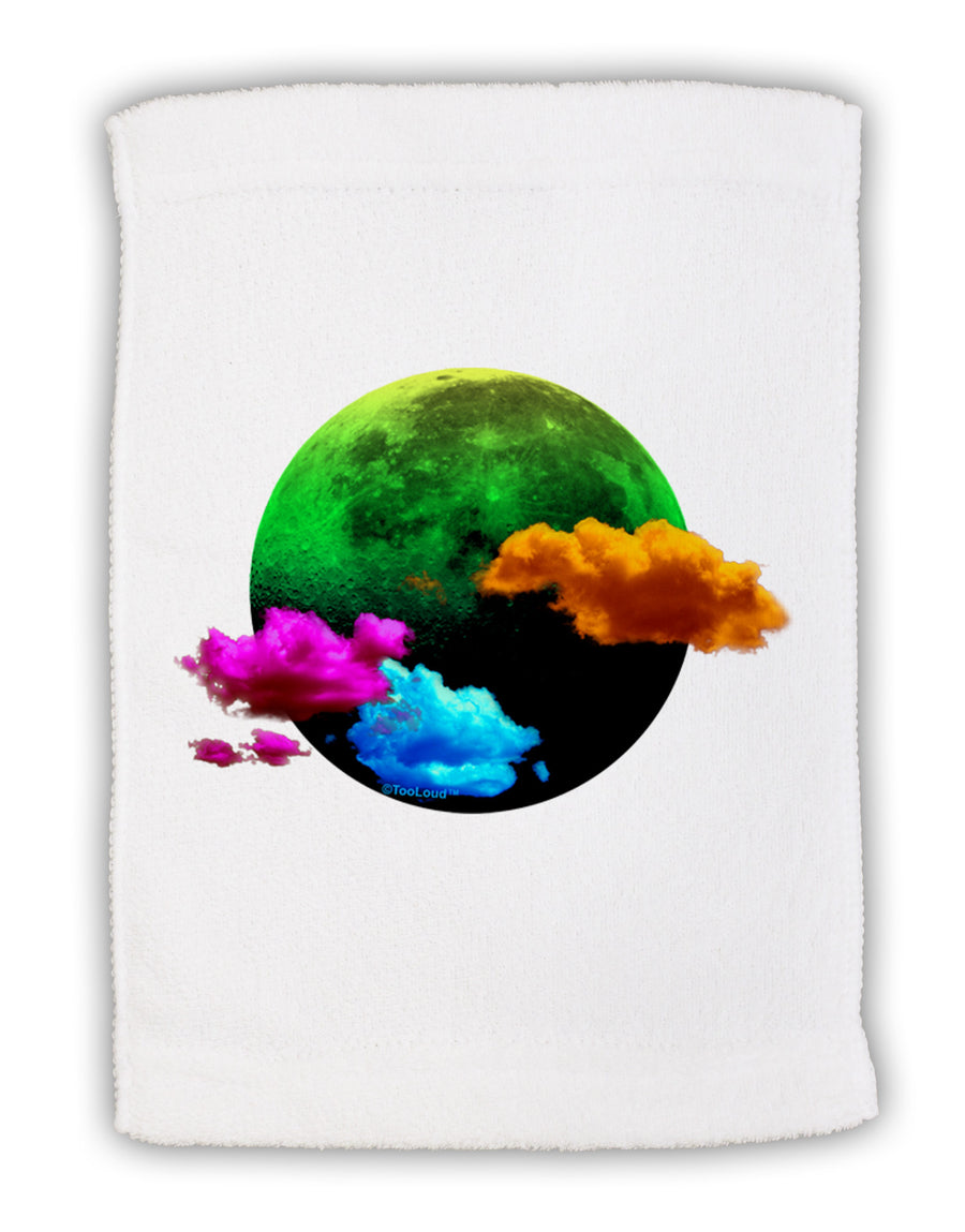 Moon Dream Hallucination Micro Terry Sport Towel 11 x 18 inches-TooLoud-White-Davson Sales