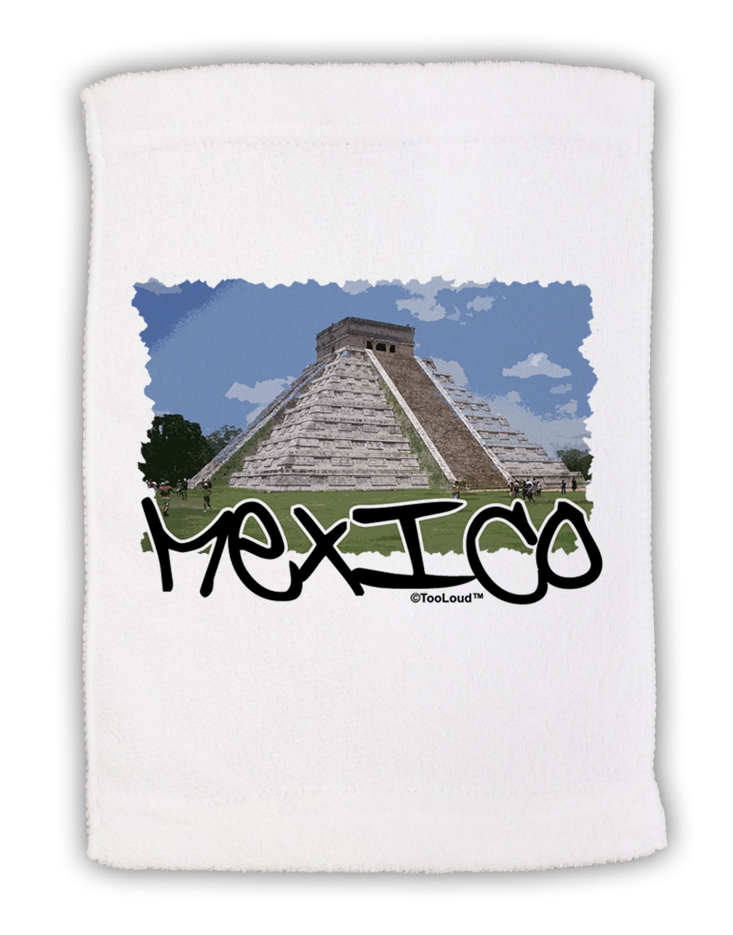 Mexico - Mayan Temple Cut-out Micro Terry Sport Towel 11 x 18 Inch by TooLoud-Sport Towel-TooLoud-White-Davson Sales