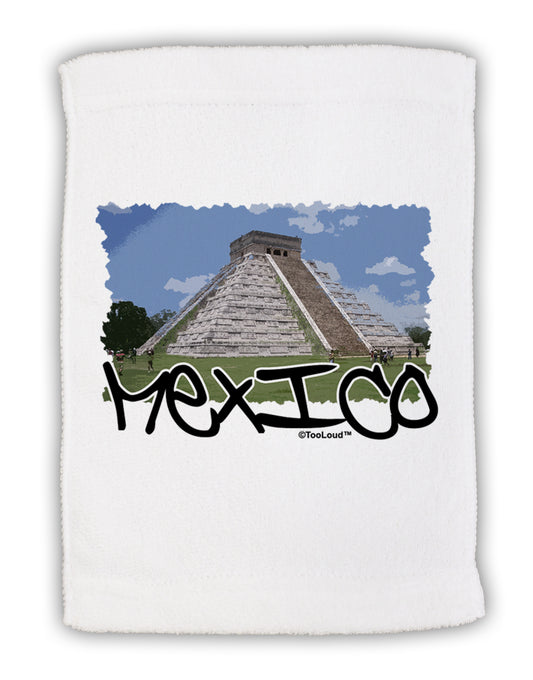 Mexico - Mayan Temple Cut-out Micro Terry Sport Towel 11 x 18 Inch by TooLoud-Sport Towel-TooLoud-White-Davson Sales
