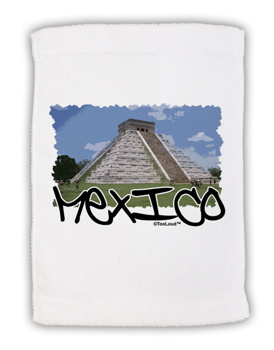 Mexico - Mayan Temple Cut-out Micro Terry Sport Towel 11 x 18 Inch by TooLoud-Sport Towel-TooLoud-White-Davson Sales