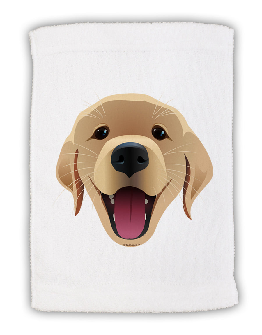 Cute Golden Retriever Puppy Face Micro Terry Sport Towel 11 x 18 inches-Sport Towel-TooLoud-White-Davson Sales