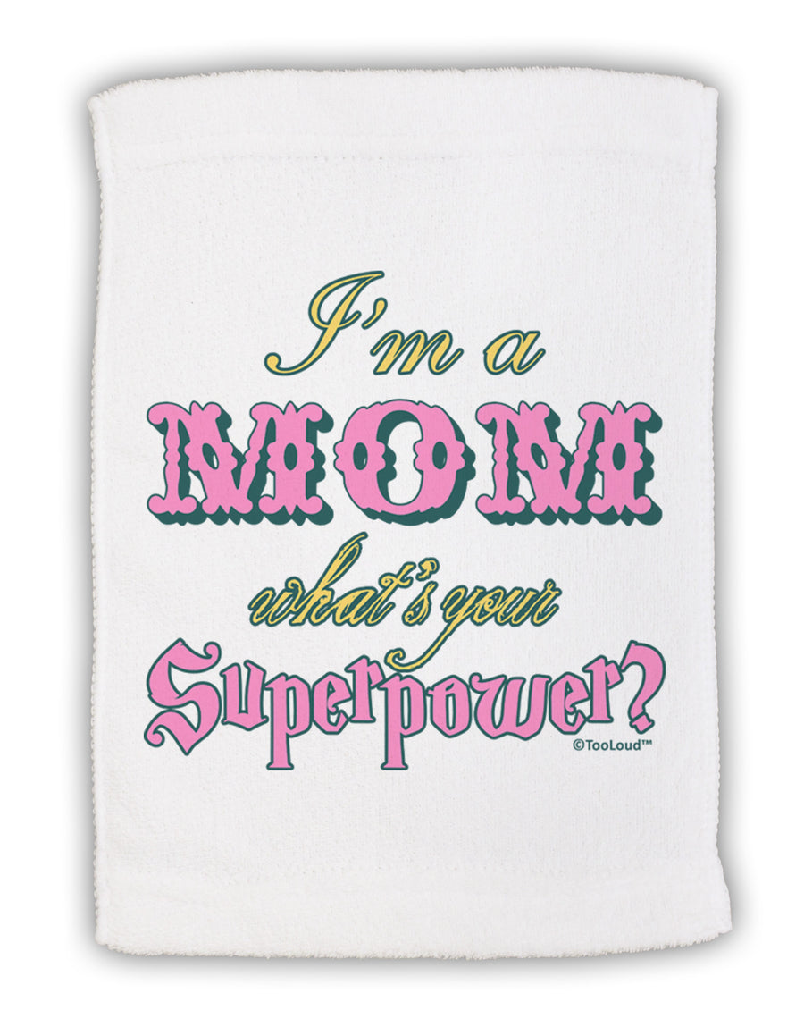 I'm a Mom - What's Your Superpower - Pink Micro Terry Sport Towel 15 X 22 inches by TooLoud-Sport Towel-TooLoud-White-Davson Sales