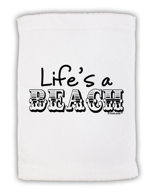 Lifes a Beach Micro Terry Sport Towel 15 X 22 inches by TooLoud-Sport Towel-TooLoud-White-Davson Sales