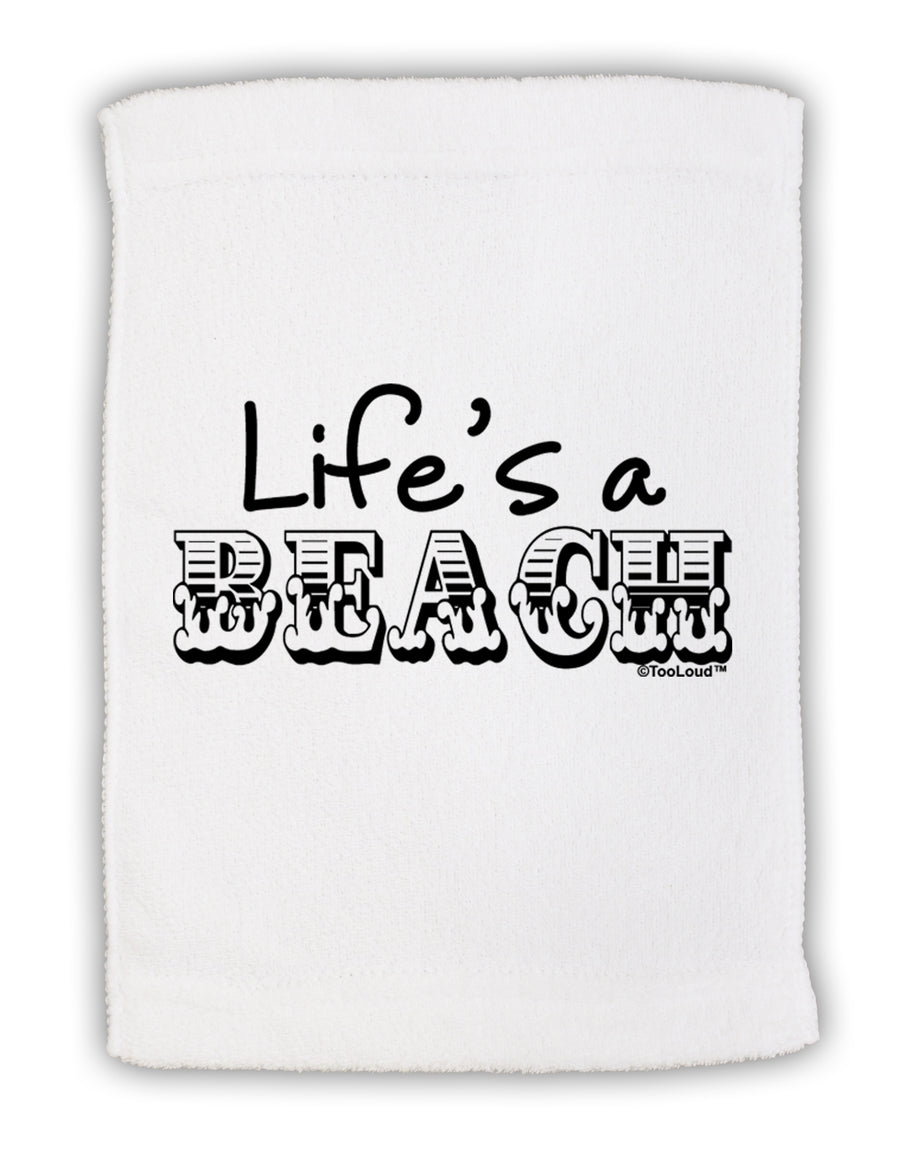 Lifes a Beach Micro Terry Sport Towel 15 X 22 inches by TooLoud-Sport Towel-TooLoud-White-Davson Sales