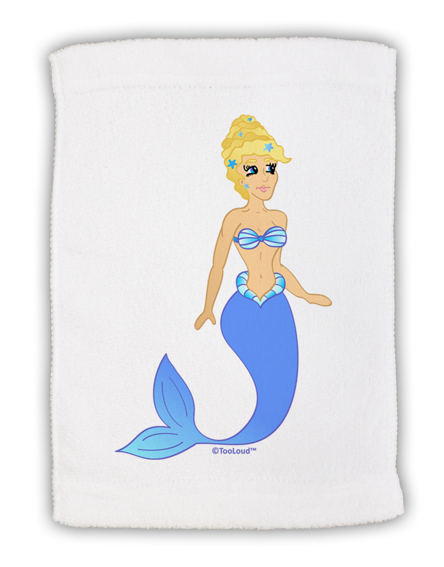 Mermaid Design - Blue Micro Terry Sport Towel 15 X 22 inches-Sport Towel-TooLoud-White-Davson Sales