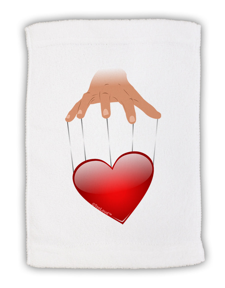 Heart on Puppet Strings Micro Terry Sport Towel 11 x 18 inches-TooLoud-White-Davson Sales