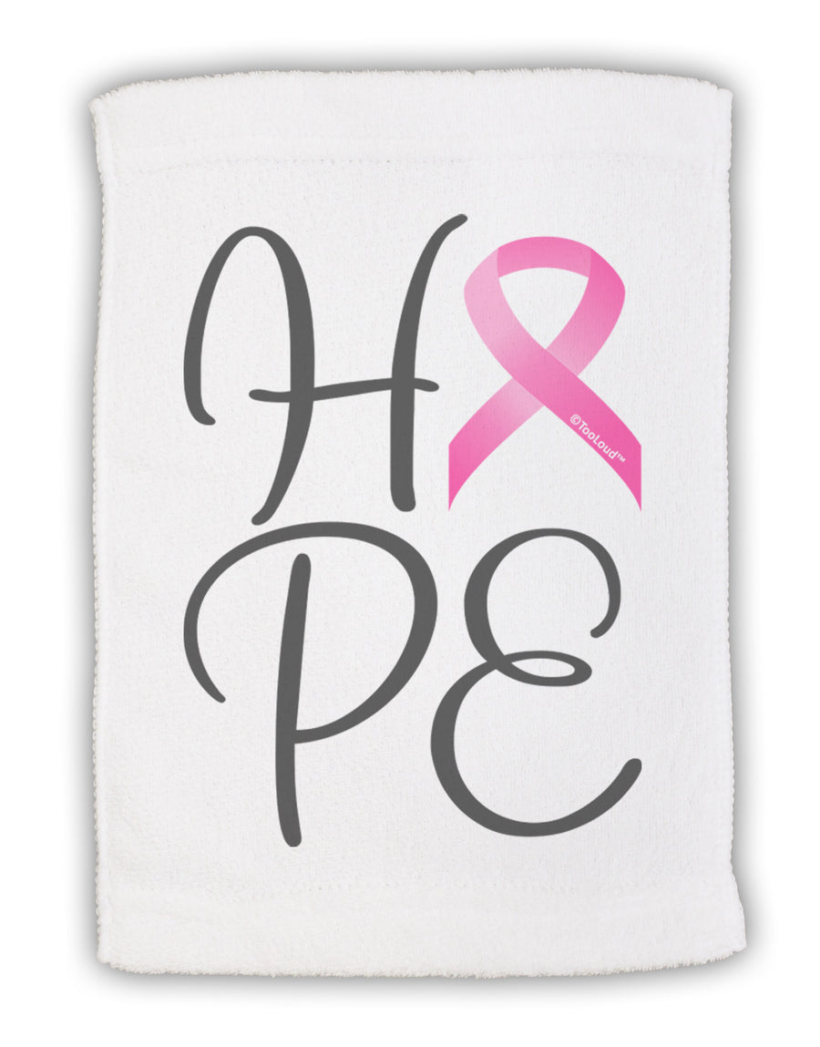 Hope - Breast Cancer Awareness Ribbon Micro Terry Sport Towel 15 X 22 inches-Sport Towel-TooLoud-White-Davson Sales