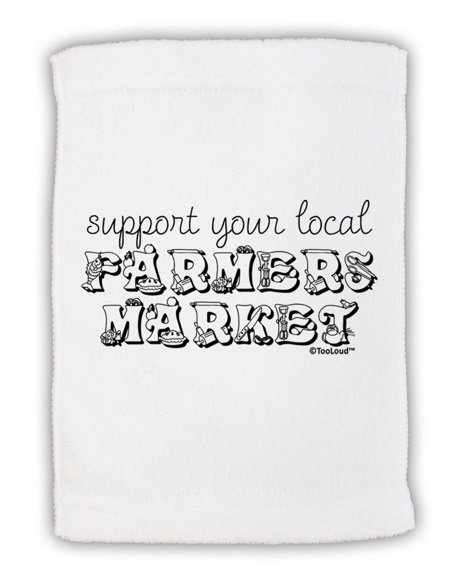 Support Your Local Farmers Market Micro Terry Sport Towel 15 X 22 inches-Sport Towel-TooLoud-White-Davson Sales