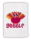 Cute Gobble Turkey Pink Micro Terry Sport Towel 11 x 18 inches-TooLoud-White-Davson Sales