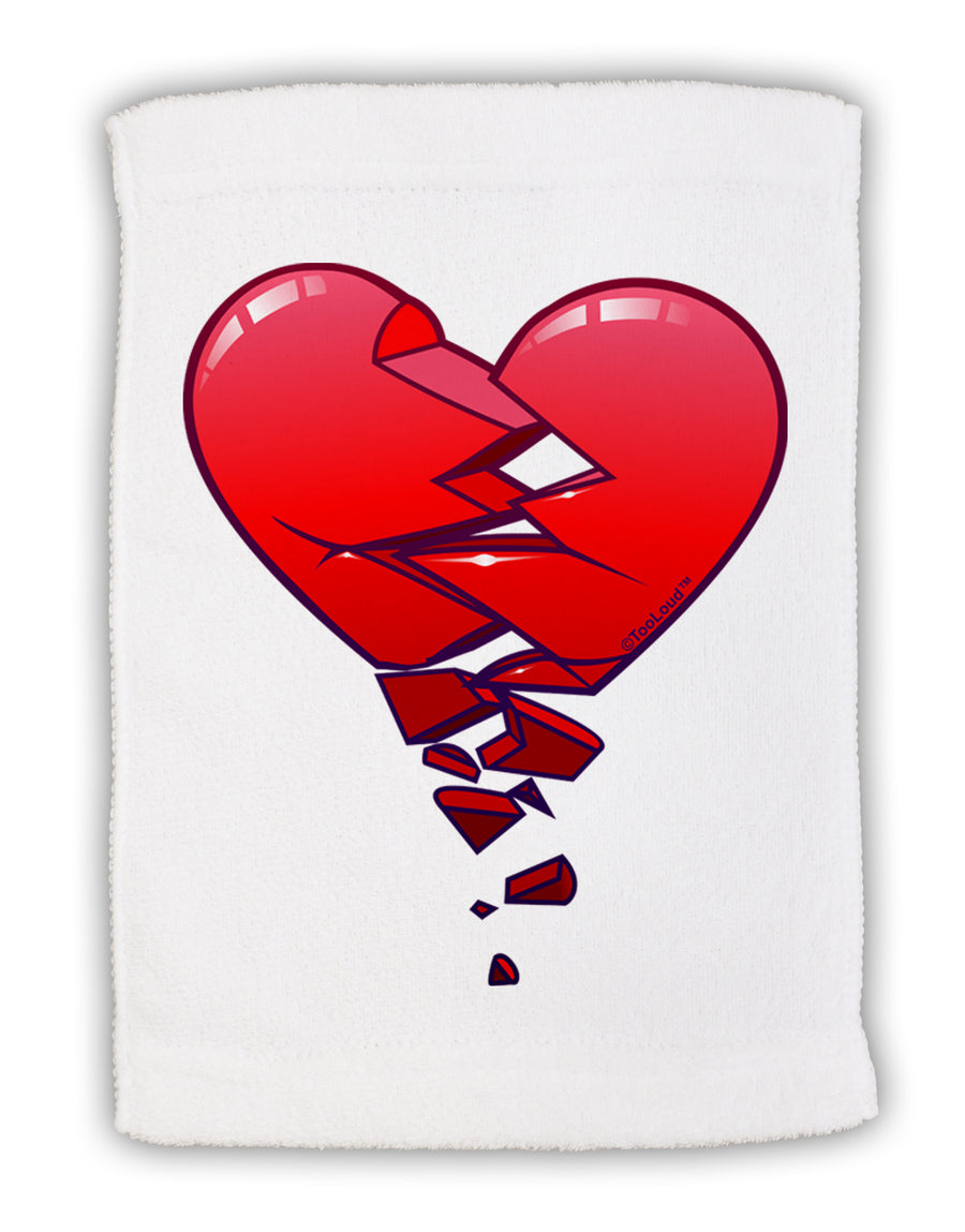 Crumbling Broken Heart Micro Terry Sport Towel 15 X 22 inches by TooLoud-Sport Towel-TooLoud-White-Davson Sales