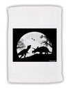 T-Rex and Triceratops Silhouettes Design Micro Terry Sport Towel 11 x 18 Inch by TooLoud-Sport Towel-TooLoud-White-Davson Sales