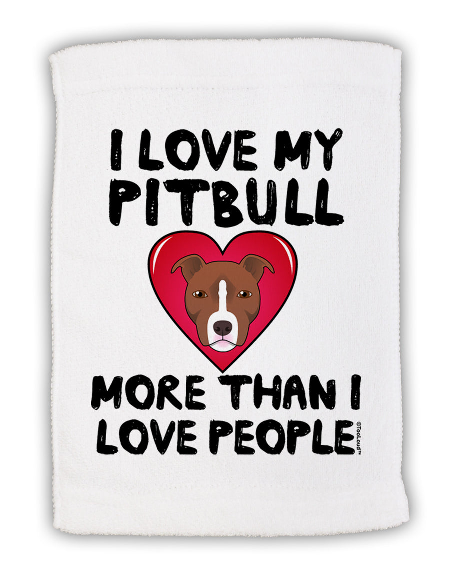 Love Pitbull More Than People Micro Terry Sport Towel 15 X 22 inches by TooLoud-Sport Towel-TooLoud-White-Davson Sales