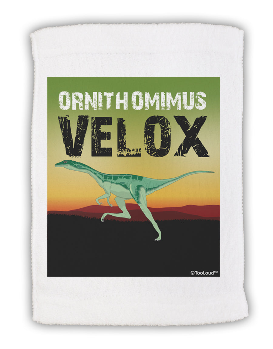 Ornithomimus Velox - With Name Micro Terry Sport Towel 15 X 22 inches by TooLoud-Sport Towel-TooLoud-White-Davson Sales