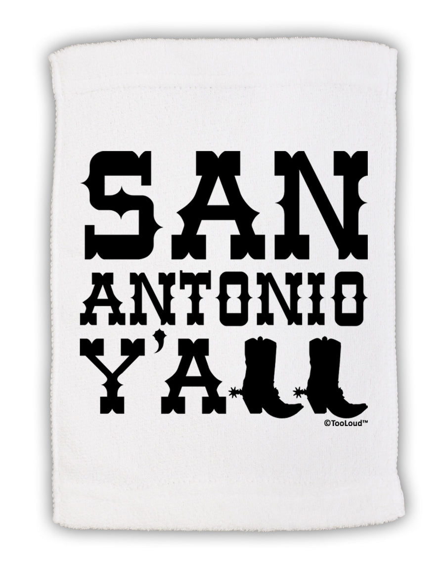 San Antonio Y'all - Boots - Texas Pride Micro Terry Sport Towel 11 x 18 Inch by TooLoud-Sport Towel-TooLoud-White-Davson Sales