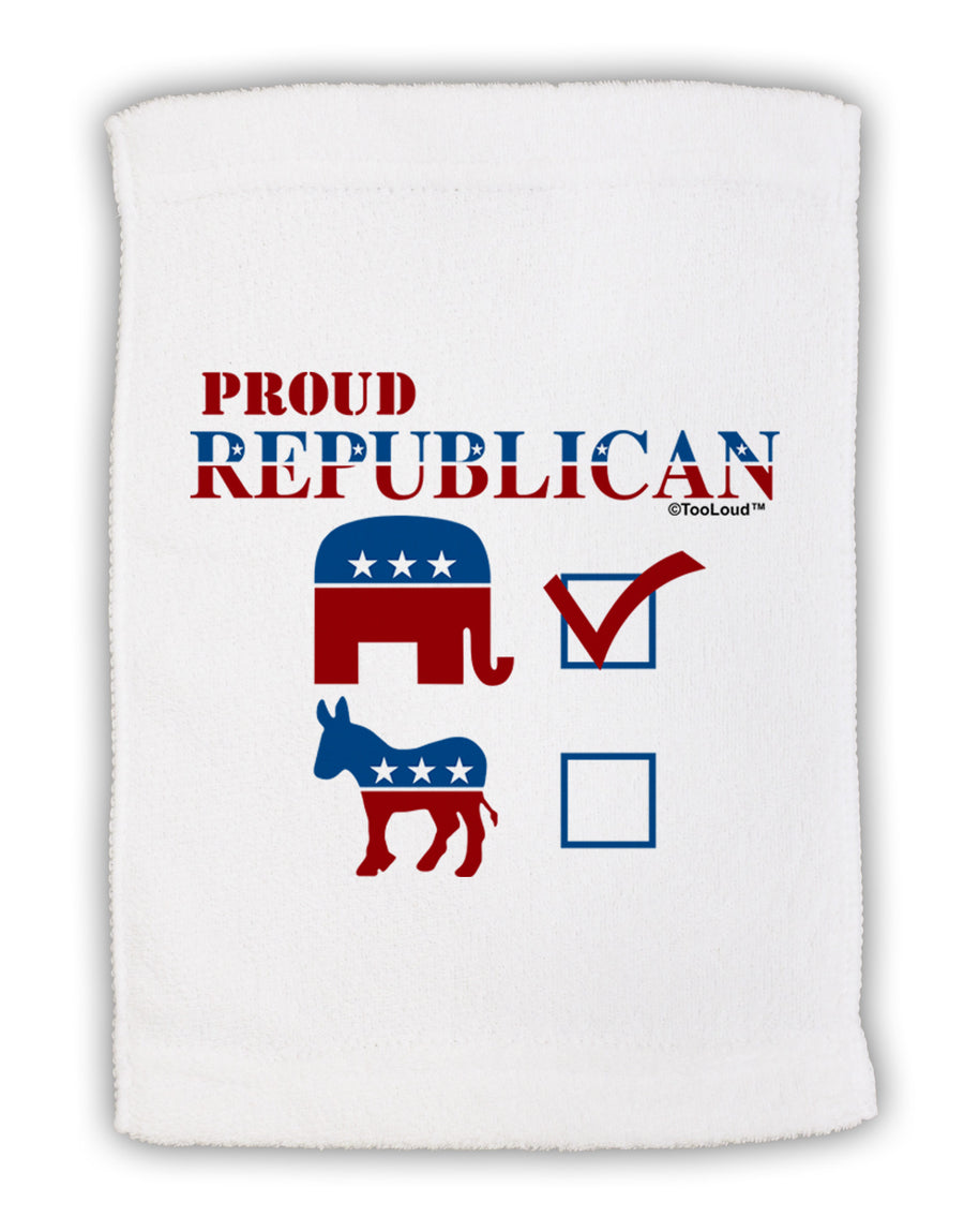 Proud Republican Checkmark Micro Terry Sport Towel 11 x 18 inches-TooLoud-White-Davson Sales