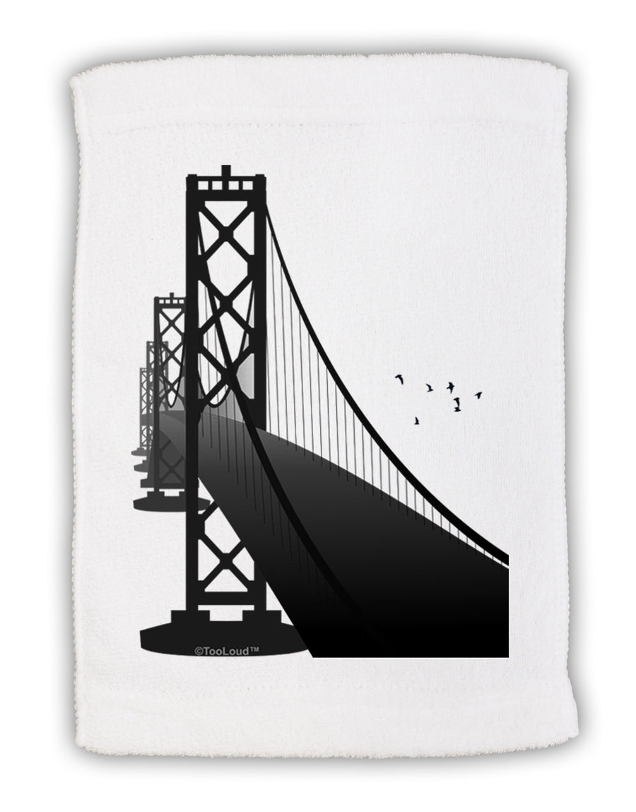 San Francisco Bay Bridge Micro Terry Sport Towel 11 x 18 inches-Sport Towel-TooLoud-White-Davson Sales