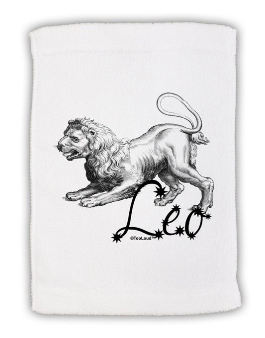 Leo Illustration Micro Terry Sport Towel 11 x 18 inches-TooLoud-White-Davson Sales
