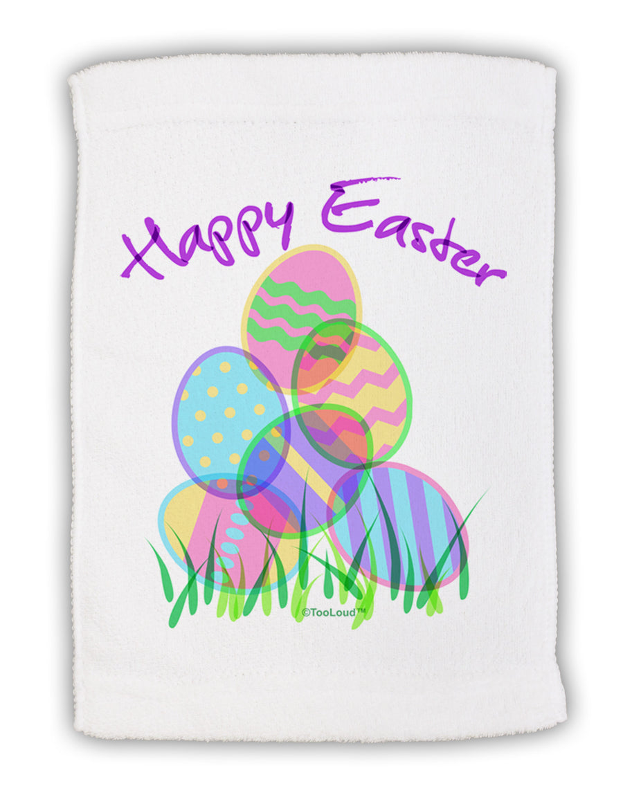 Happy Easter Gel Look Print Micro Terry Sport Towel 11 x 18 inches-Sport Towel-TooLoud-White-Davson Sales