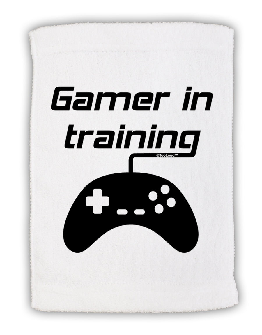 Gamer In Training BnW Micro Terry Sport Towel 15 X 22 inches by TooLoud-Sport Towel-TooLoud-White-Davson Sales