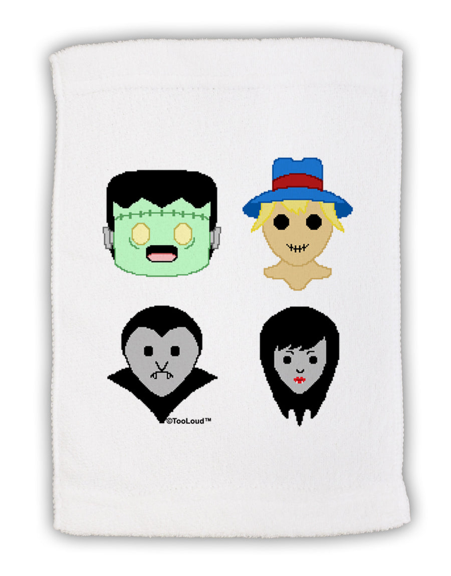 Cute Pixel Monsters Micro Terry Sport Towel 11 x 18 inches-TooLoud-White-Davson Sales