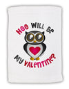 Hoo Will Be My Valentine Micro Terry Sport Towel 11 x 18 inches-TooLoud-White-Davson Sales