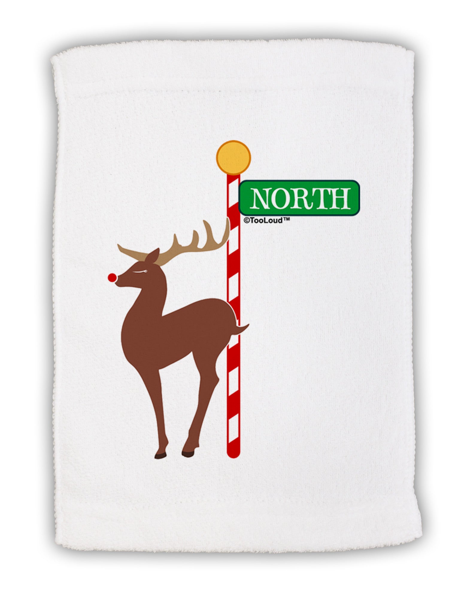Rudolf Ratchet Reindeer Color Micro Terry Sport Towel 11 x 18 inches-TooLoud-White-Davson Sales