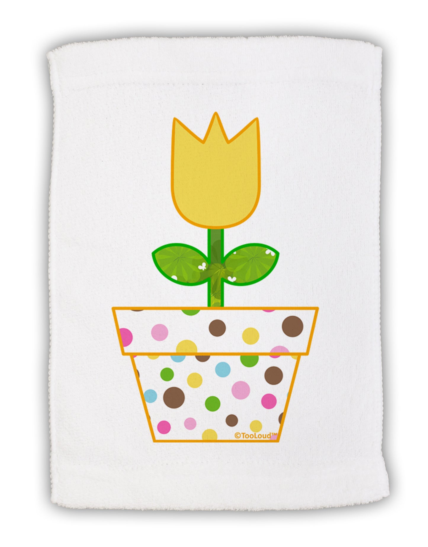 Easter Tulip Design - Yellow Micro Terry Sport Towel 11 x 18 Inch by TooLoud-Sport Towel-TooLoud-White-Davson Sales