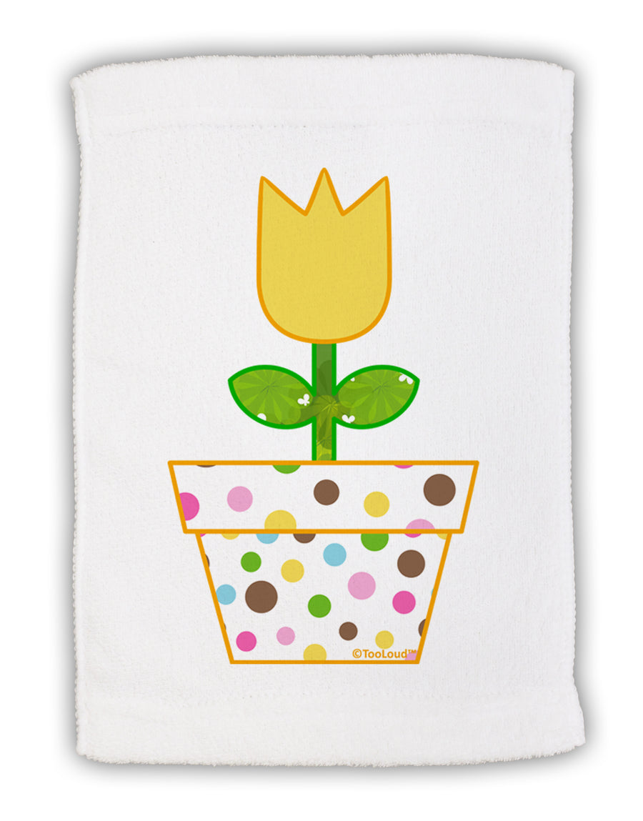 Easter Tulip Design - Yellow Micro Terry Sport Towel 11 x 18 Inch by TooLoud-Sport Towel-TooLoud-White-Davson Sales