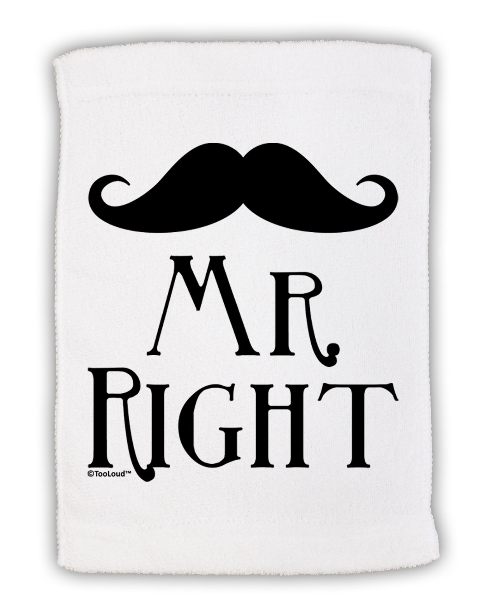 '- Mr Right Micro Terry Sport Towel 15 X 22 inches-Sport Towel-TooLoud-White-Davson Sales