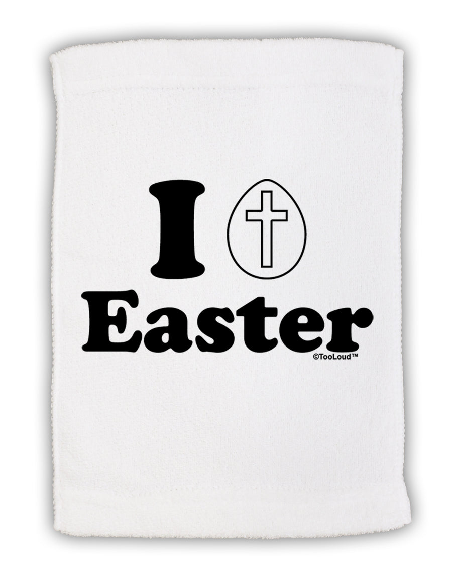 I Egg Cross Easter Design Micro Terry Sport Towel 11 x 18 Inch by TooLoud-Sport Towel-TooLoud-White-Davson Sales