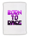 Born To Rage Purple Micro Terry Sport Towel 11 x 18 inches-TooLoud-White-Davson Sales