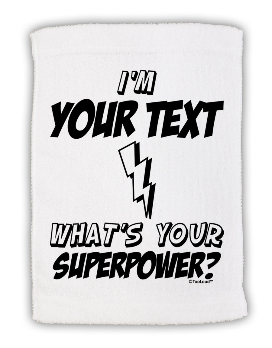 Personalized I'm -Customizable- What's Your Superpower Micro Terry Sport Towel 15 X 22 inches-Sport Towel-TooLoud-White-Davson Sales