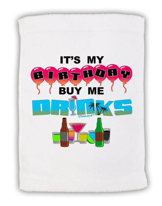 Birthday - Buy Me Drinks Micro Terry Sport Towel 15 X 22 inches-Sport Towel-TooLoud-White-Davson Sales