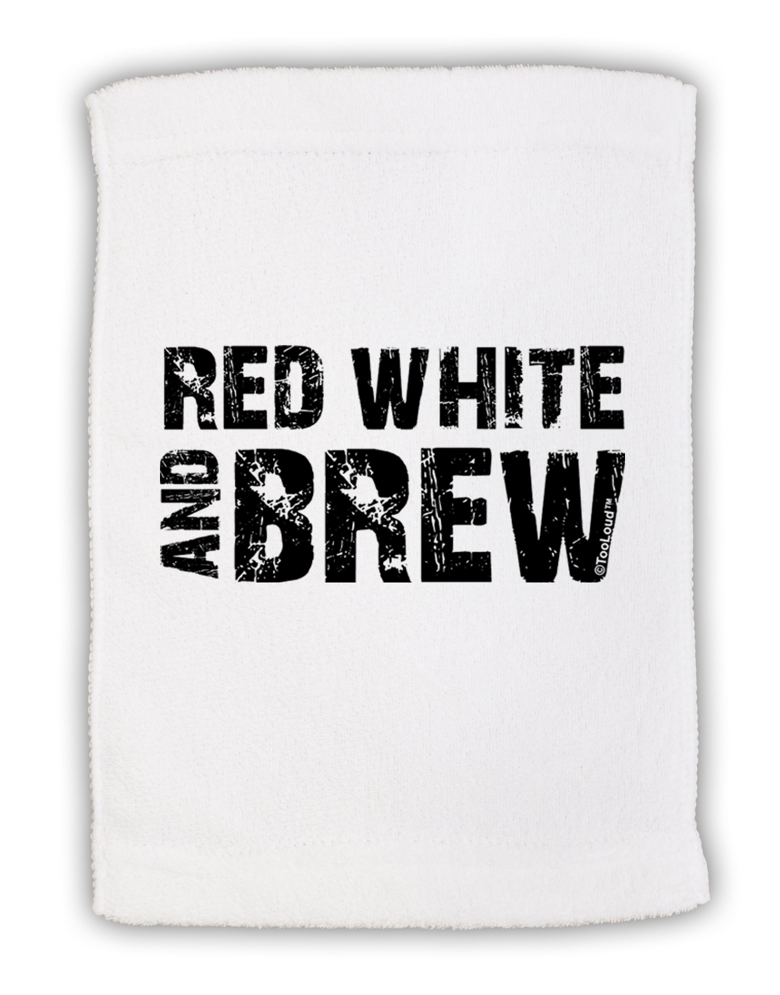 Red White and Brew Micro Terry Sport Towel 15 X 22 inches by TooLoud-Sport Towel-TooLoud-White-Davson Sales
